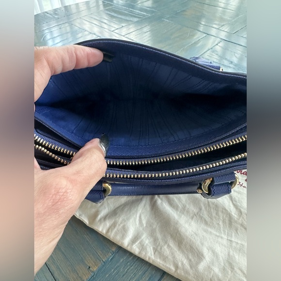 Salvatore Ferragamo Medium Blue Batik Leather Tote - Picture 13 of 16